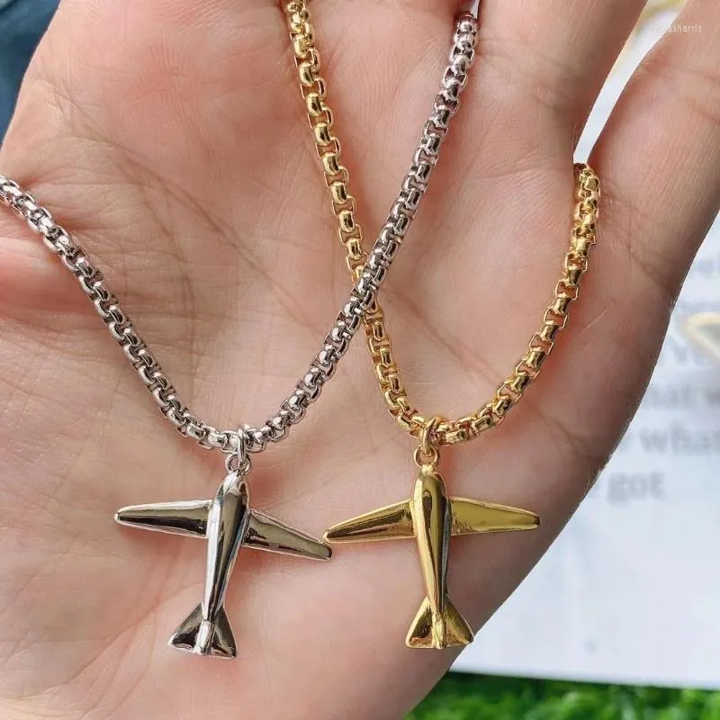 Pendant Necklaces 5PCS Creative Mini Airplane Necklace For Women Box Chain Aircraft Fashion Jewelry