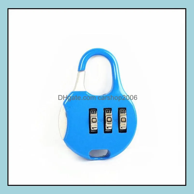 color mini padlock for backpack suitcase password lock student children outdoor travel gym locker security metal cartoon padlock