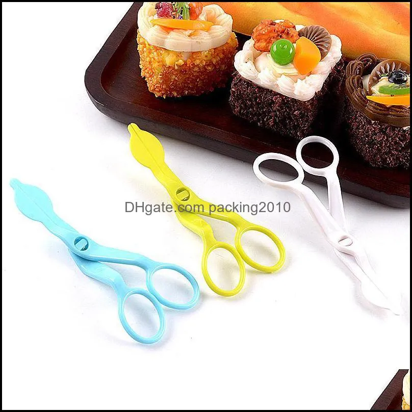 baking & pastry tools plastic scissors diy cream flower transfer lifter cake decorating tool detachable scissor kitchen gadgets