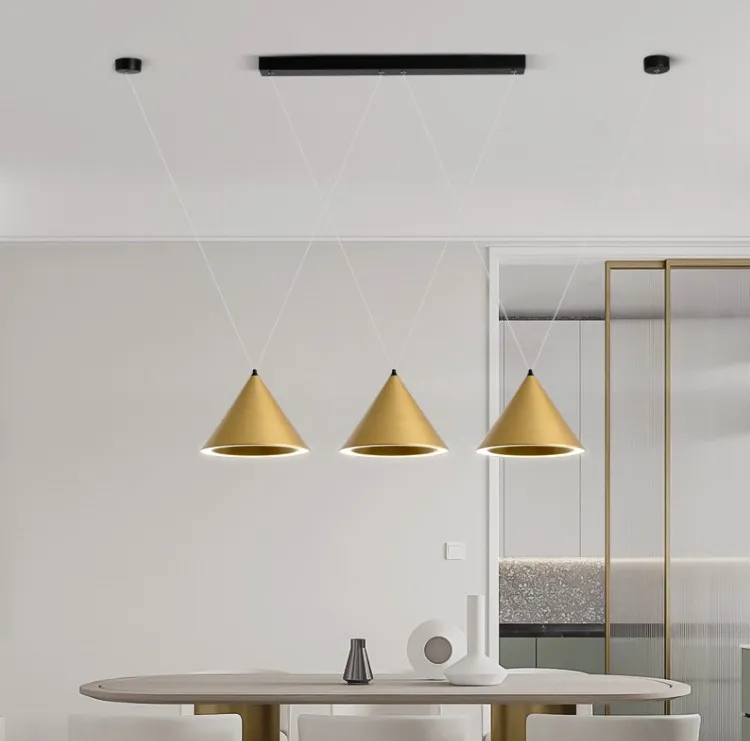 Lampade a sospensione moderne Nero Bianco Isola della cucina Soggiorno Sala da pranzo Bar Decorazioni per la casa Apparecchio di illuminazione a sospensione per interni a LED E14