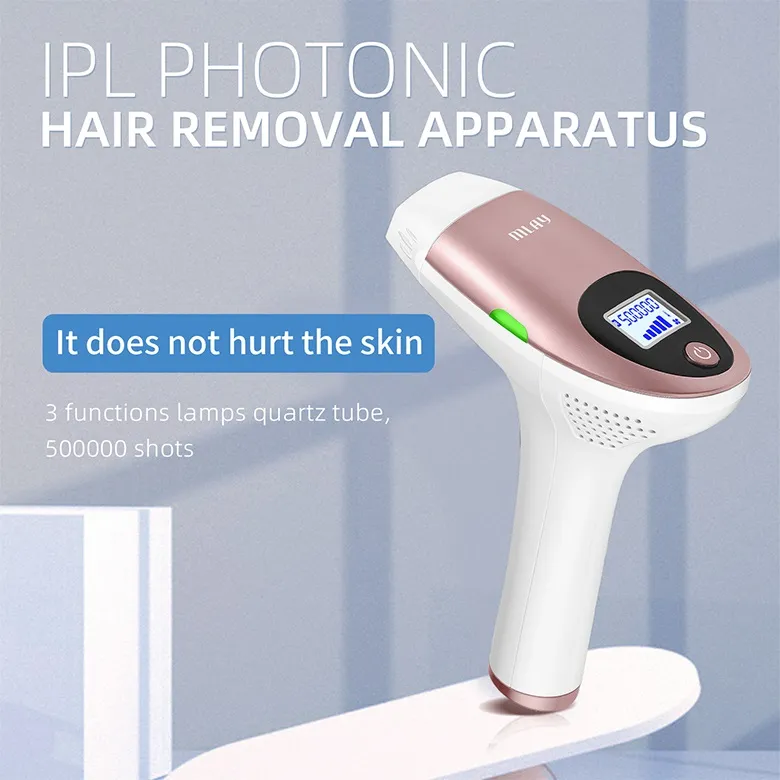 Bezbolesne chłodzenie lodu Permanent Mini IPL Epilator Laser Diode Diode Hailus dla całego ciała Użycie domu Intensywne pulsowane światło 5 z 500000 błysków długą żywotność