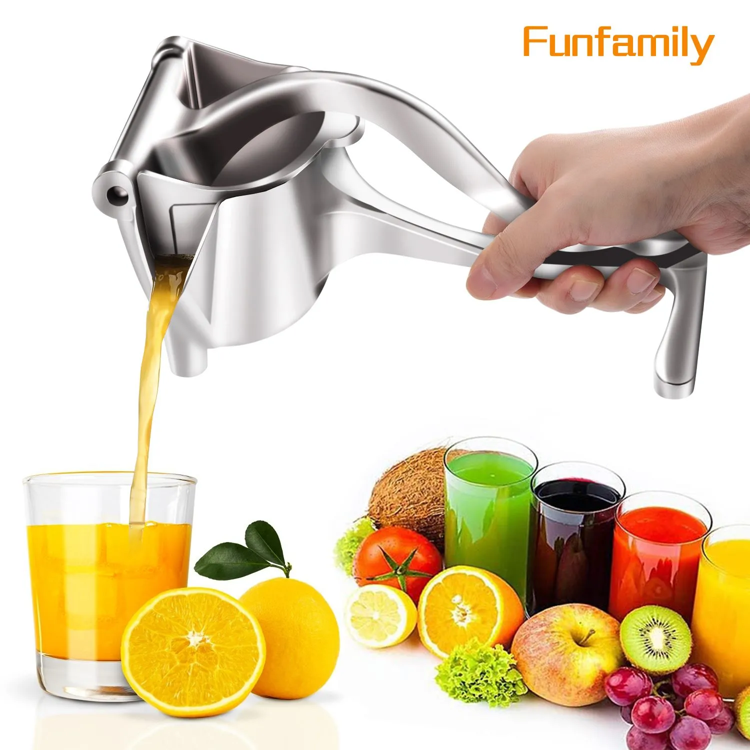 Manual Juice Squeezer Aluminum Alloy Hand Pressure Orange Juicer Pomegranate Lemon Squeezer Kitchen Accessories