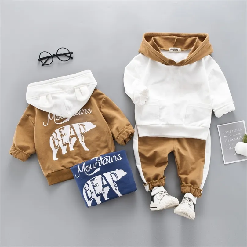 LZH Set di abbigliamento per neonati Vestito per bambini Autunno Inverno Abbigliamento per ragazzi nati Felpa con cappuccio + pantaloni 2 pezzi Costume per bambini 220507