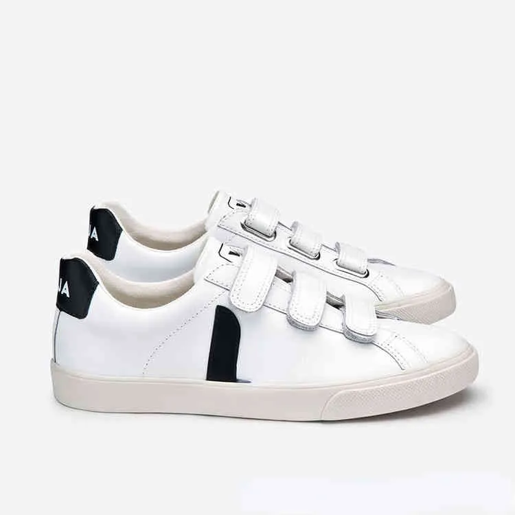 new leather low top small white men's and women's lovers' flat bottom casual sports board shoes