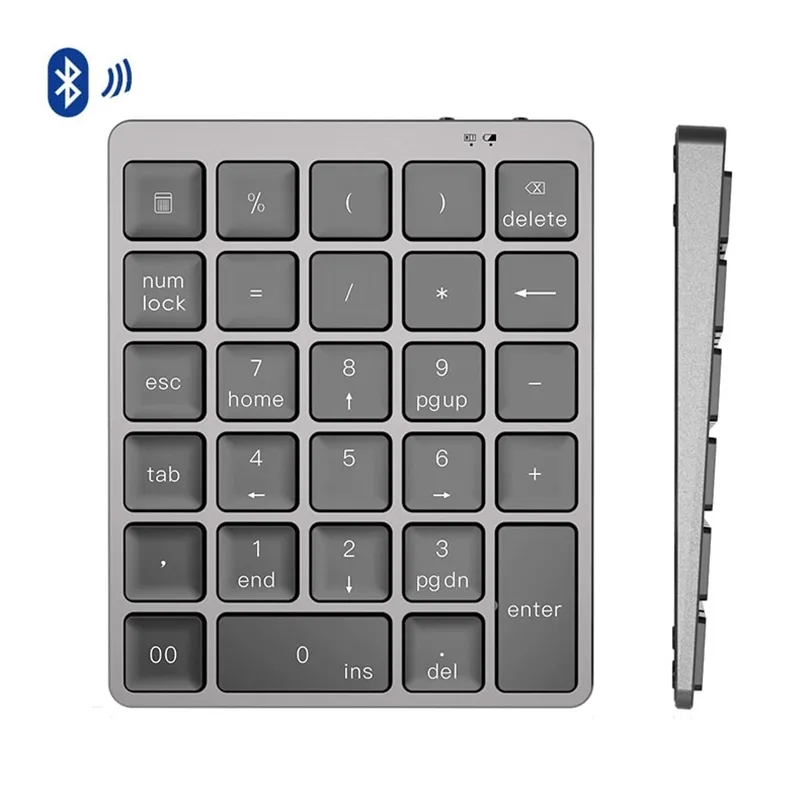 Bluetooth numérico teclado de aleación de aluminio protable cubierta de teclado inalámbrico para Android Windows Phone Mackbook Tablet 220425