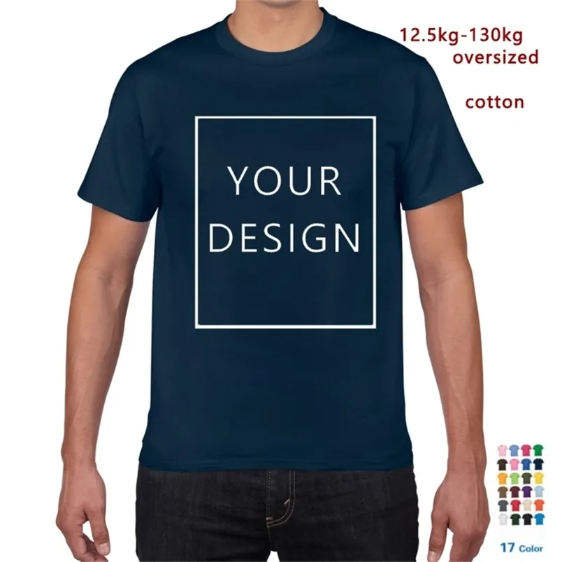 Din egen design män t shirt märke /bild anpassade män tshirt överdimensionerade 5xl 130 kg diy t shirt pojkar barns baby's yxxs tshirt 220505