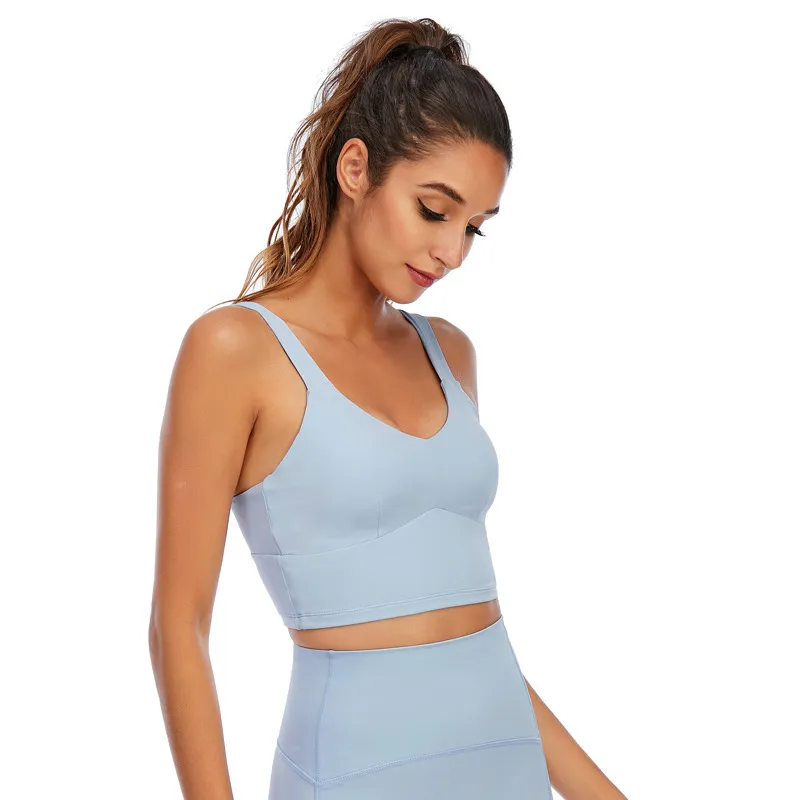 Fashion Seamless Yoga Crop Tops For Women Gather Gym Quick Dry Sports Sexy Sleeveless Fitness Vest Tshirts ST20021