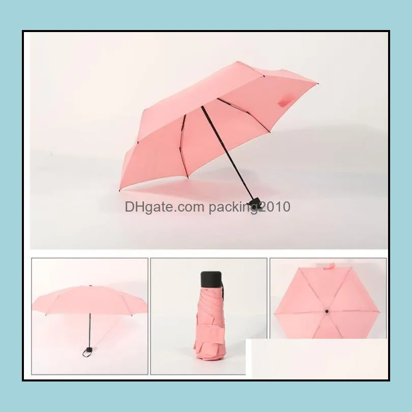 small fashion folding umbrella rain women gift men mini pocket parasol girls anti-uv waterproof portable travel umbrellas sn4289