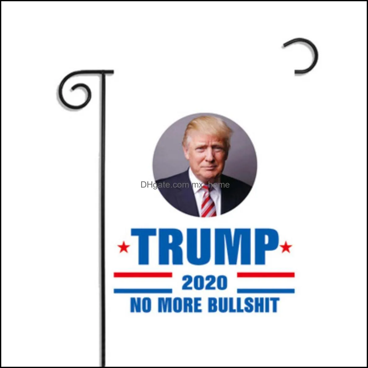 Trump Garden Flags 30 x 45cm Outdoor Decorate USA President General Election Banner 2020 Trump Flag Pennant Banner HHA382