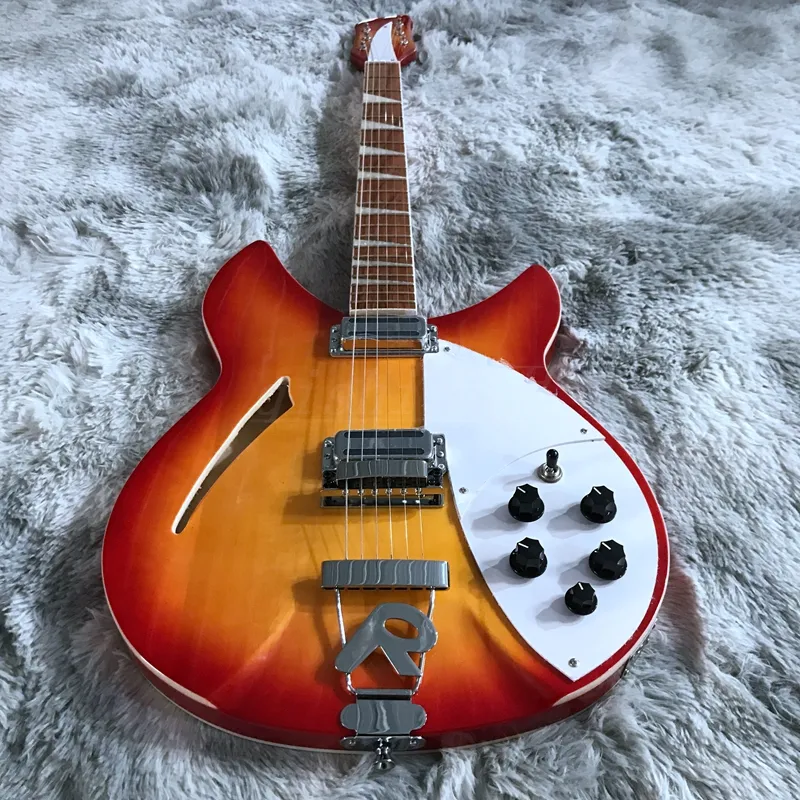 Guitare électrique ricken-backer à 6 cordes, nouveau produit, 2 pièces de pick-up, vraies photos, couleur rouge, belle