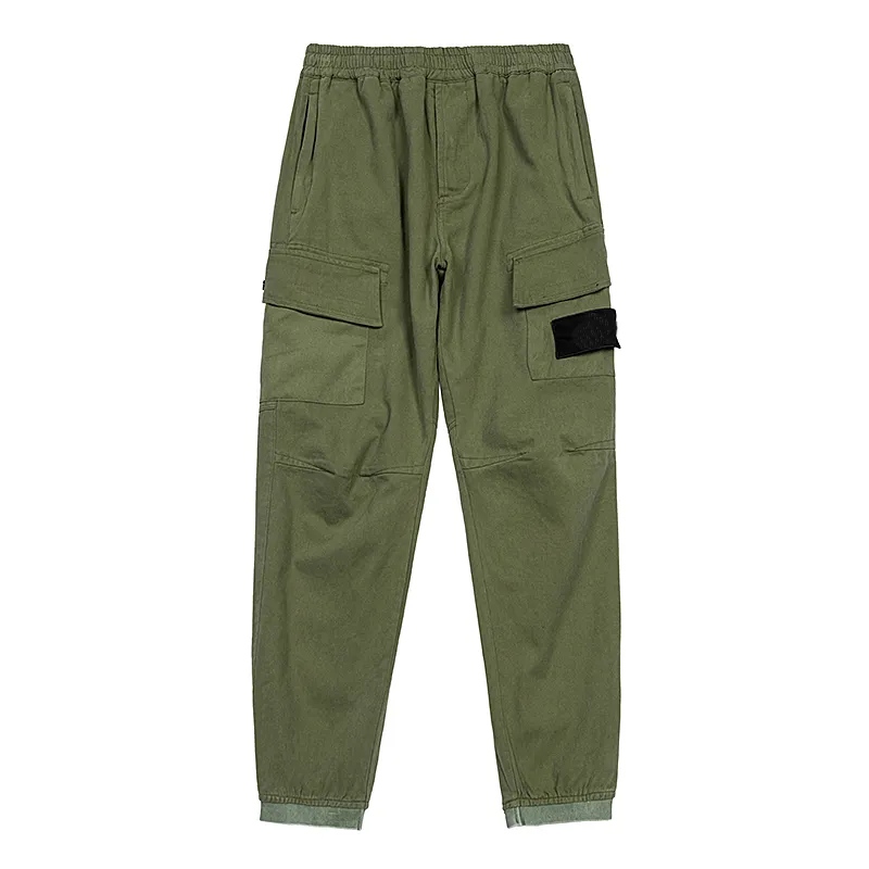 Printemps et automne Pantalons pour hommes sports de plein air Combinaison de jogging Attacher ses pieds temps libre Salopette Style badge brodé Marque de mode américaine européenne