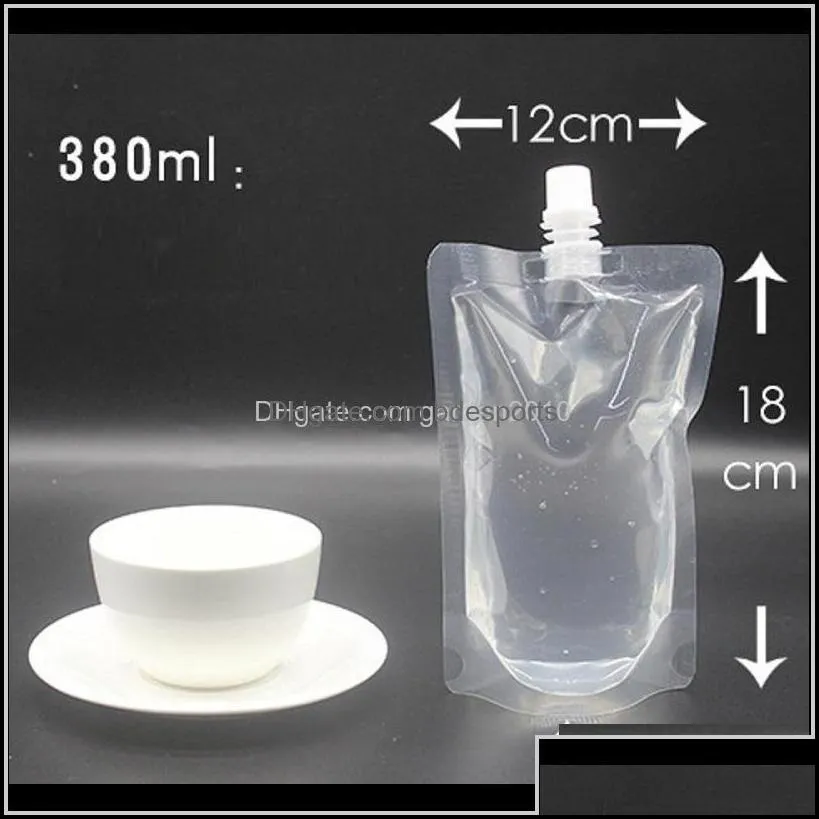 Packing Bags 100Ml 200Ml 250Ml 300Ml 380Ml 500Ml Empty Standup Plastic Drink Packaging Bag Spout Pouch For Beverage Liquid Juice Milk