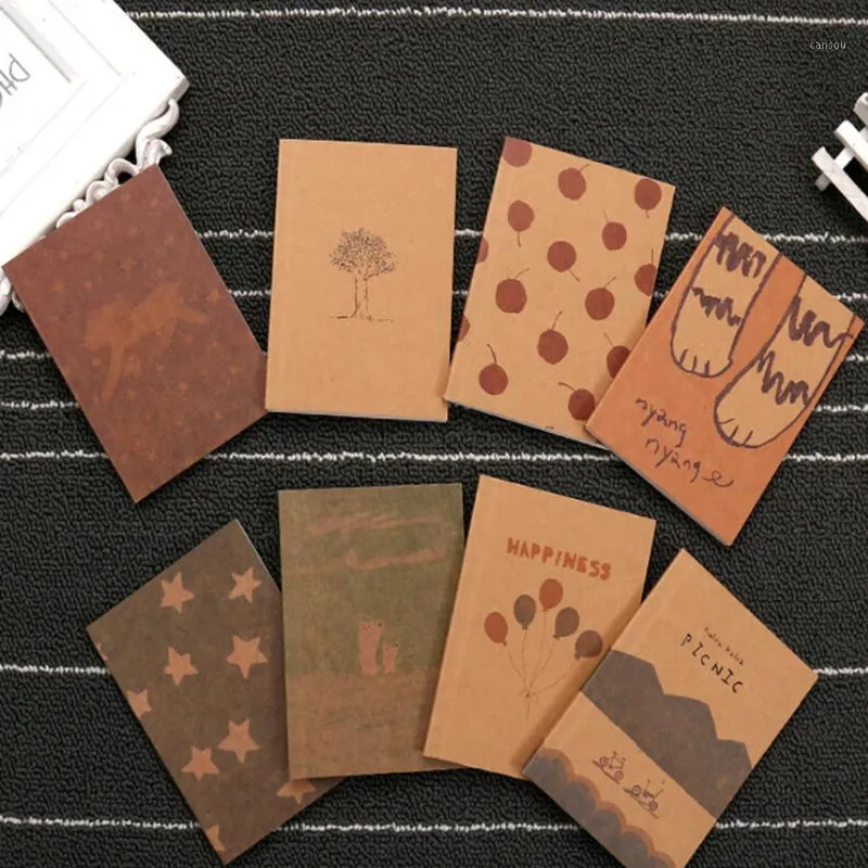 Hurtownie- 90 * 125mm Kawaii Papiernicze Cute Notebook Notatnik Diary Book Journal Record Office School Supplies Caderno dla dzieci Prezenty