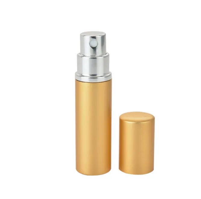 2021 Party Favor 5 ml Portable Mini Aluminium Refillable Parfymflaska med spray Tomma makeupbehållare Atomizer för resenär