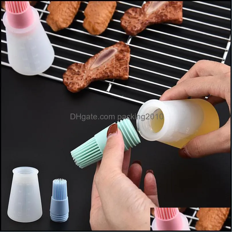 silicone oil bottle oilbrush baking barbecue grill oil-rush dispenser pastry steak oil brushes kitchen bbq tools