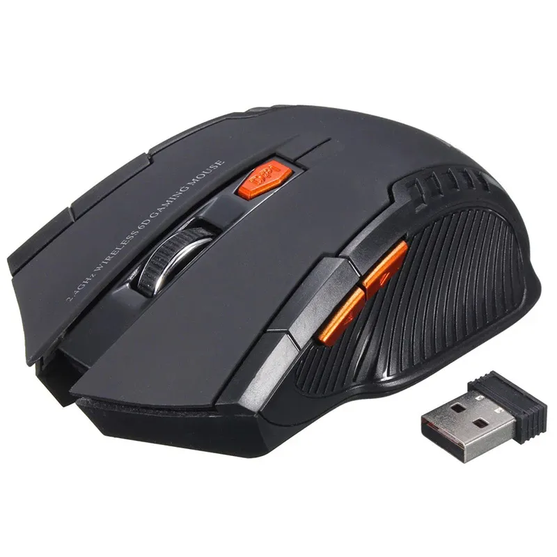 2,4 GHz Gamer de mouse óptico sem fio Novo jogo sem fio ratos com receptor USB para laptops para jogos para PC