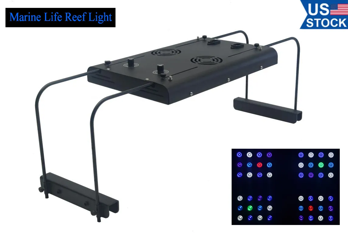 View of Ultra 120W T247 Basic Dimmable Reef Aquarium Light Fixture, Full ...