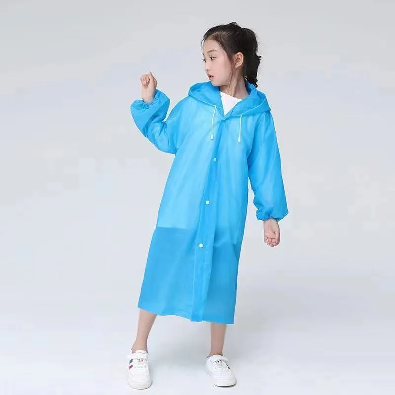 Poncho Antipioggia Impermeabile EVA per Adulti - Mantella con Cappuccio e Bottone, Riutilizzabile Giacca per Donna Uomo, Escursionismo Ciclismo