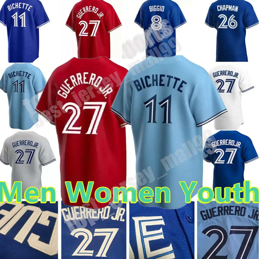 2024 Custom 11 Bo Bichette Jersey 27 Vladimir Guerrero Jr. Alejandro Kirk alek Manoah 26 Matt Chapman George Springer Drury Hernandez 13 Gurriel Jr. Jerseys