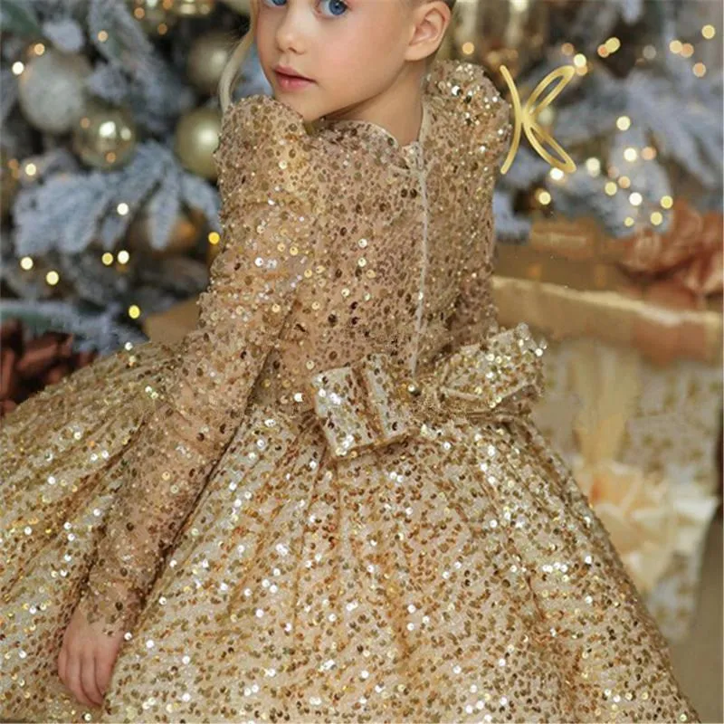 Gold sequin on sale girl dress