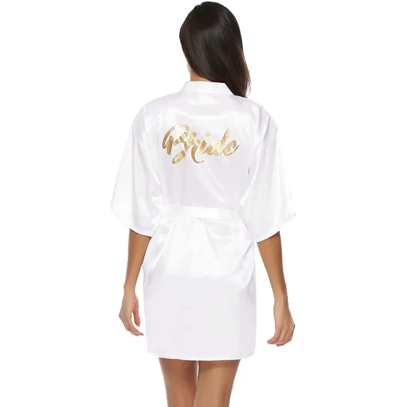 Personlig anpassad silkeslen satin bröllop brudtärna brudduschklänning pyjamas födelsedag Bachelorette Party Robes 220707