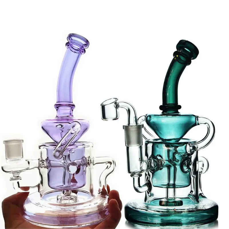 Hookahs beaker bong water pipes smoking pipe heady dab rigs Percolator glass water bongs 14mm nail shisha chicha 8.7inchs