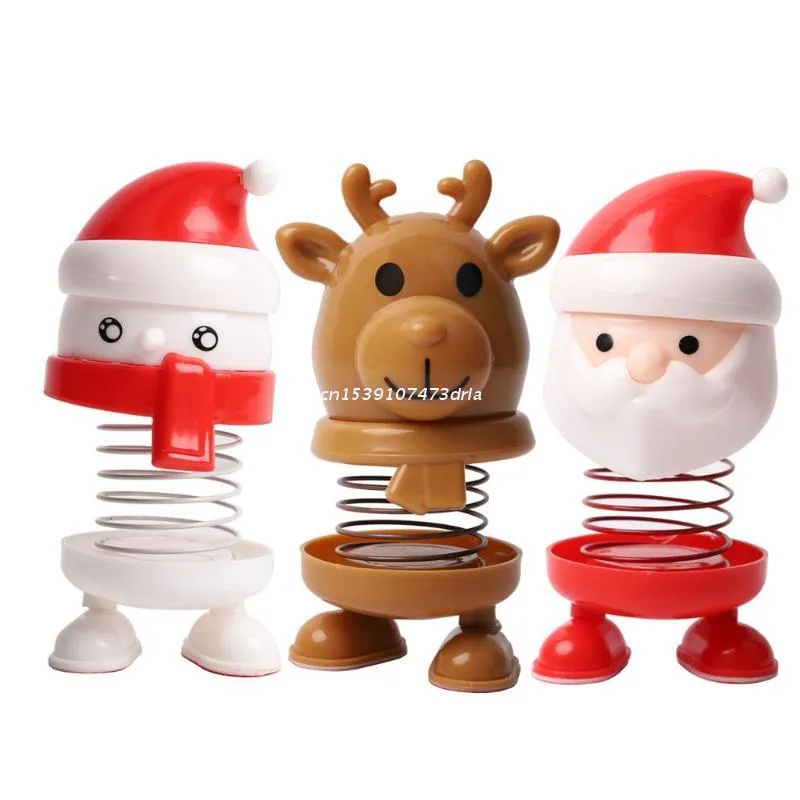 Interiördekorationer Bil Dashboard Widget Creative Santa Elk Snowman Toys Ornament DropshipInterior