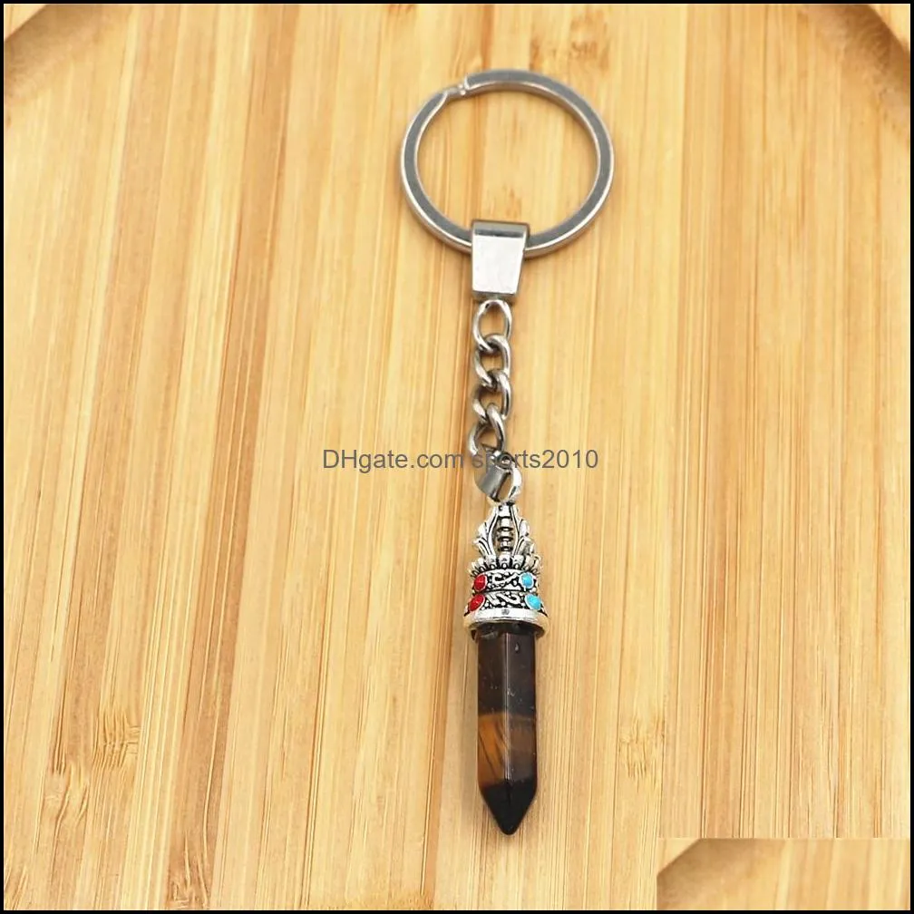 7 chakras orgone pendulum key rings energy crystal stone keychain healing amulet keyrings for car meditation reiki lucky gift