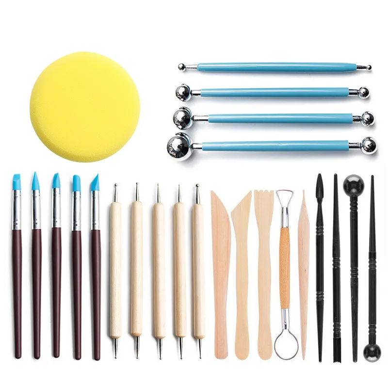 Polymer Clay Tools Ball Stylus Dotting Tools Modeling Rock Painting Kit for Pottery Craft XBJK2207