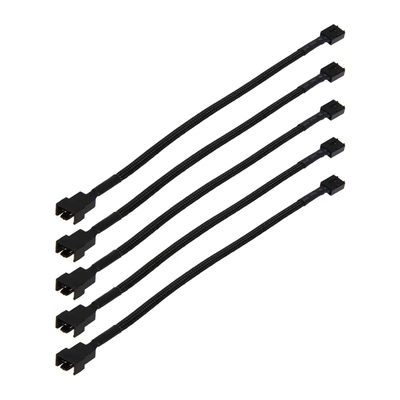 5pcs/Lot 4 Pin PWM Konektör Kılıfı Fan Uzatma Güç Kablosu Bilgisayar için CPU Soğutma Sistemi 26cm