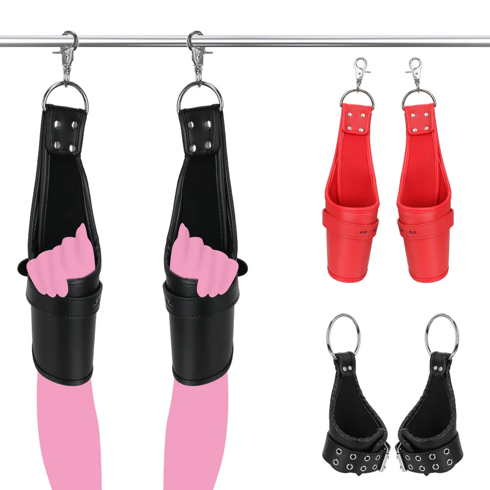 Кожаные наручники PU Сексуальные игрушки для взрослых игр мужчины женщины -манжеты для лодыжки подвесные блокировки