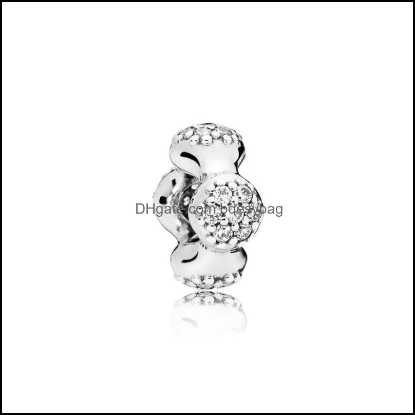 other pdb 02 925 silver colorful zircon shining charm heart walk wildflower galaxy spacer pearl