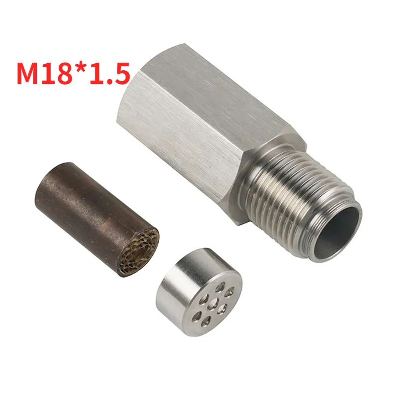 Oxygen Sensor M18x1.5 Stainless Steel SS304 Remove Check Engine Light CEL Mini Delete Catalyst Universal O2 Spacer M18 x 1.5 Adapter