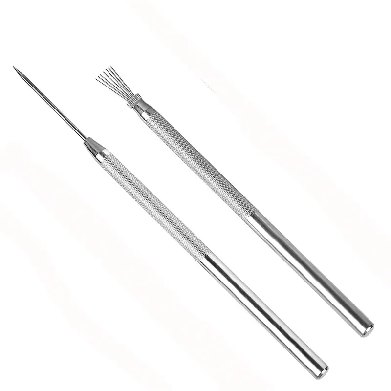 2 أجهزة كمبيوتر/مجموعة حرفية أداة الطين الفخار النحت سلك الريش الملمس Pro Needle التفاصيل أدوات Ceramic Needle XBJK2207