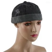 Beanies Men's Autumn Cotton Brimless Skullies Cap Retro Urban Unique Street Docker Hats Multipurpose Miki Beanie Hat