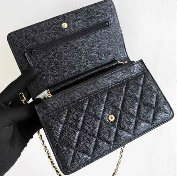 Cross body Sacs Femmes WOC Portefeuille Vintage Qualité Sac À Main En Cuir Véritable Designer De Luxe Marque Femme Épaule Chaîne En Or Sacs À Main 220326