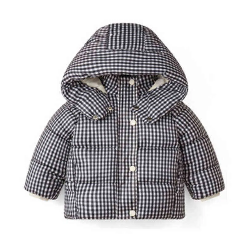 Vestes d'hiver garçons filles 1-6 ans joignant velours chaud classique rayé manteau à carreaux mode haute qualité vêtements pour enfants J220718