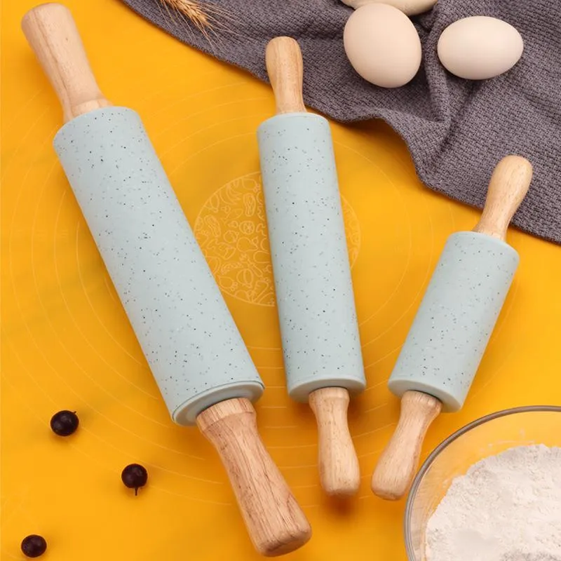 Cooking Utensils Halloween wooden handle snowflake silicone rolling pin Christmas flour stick roll dumpling skin artifact baking tool