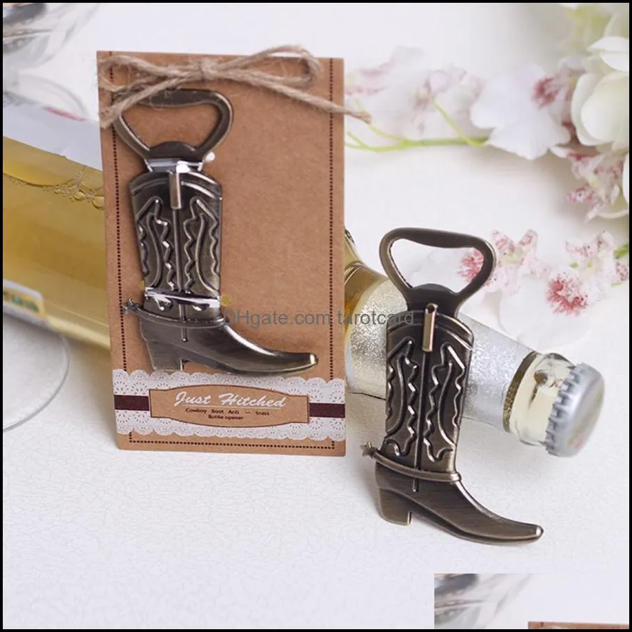 Creative Hitched  Boot Bottle Opener For Western Birthday Bridal Wedding Favors And Party Gifts