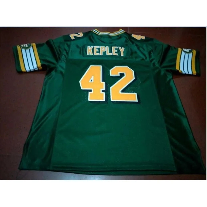 CHEN37 MENINOS CUDDADOS MUNIMAS VINTAGEM EDMONTON ESKIMOS #42 Dan Kepley Jersey de futebol Size S-5xl ou personalizado qualquer nome ou número Jersey