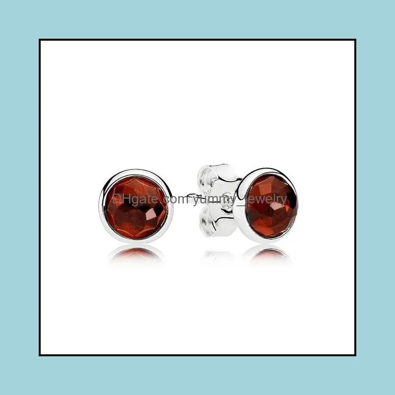 Pam December Birthday Stone Cut Crystal Stud S925 Sterling Silver Allergy Prevention This Life Birthday Gift