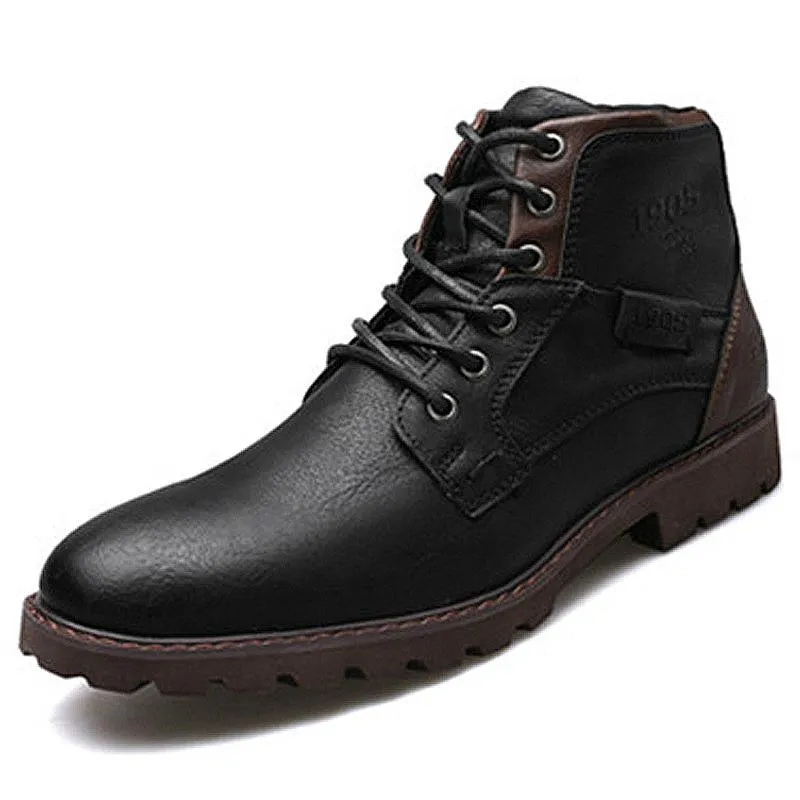 Handmade Mens Italy Ankle Boots Waterproof Basic Work Leather Shoes For Men With Lace Up Closure For Autumn From Factory Penling Bulk 41.42 DHgate.Com