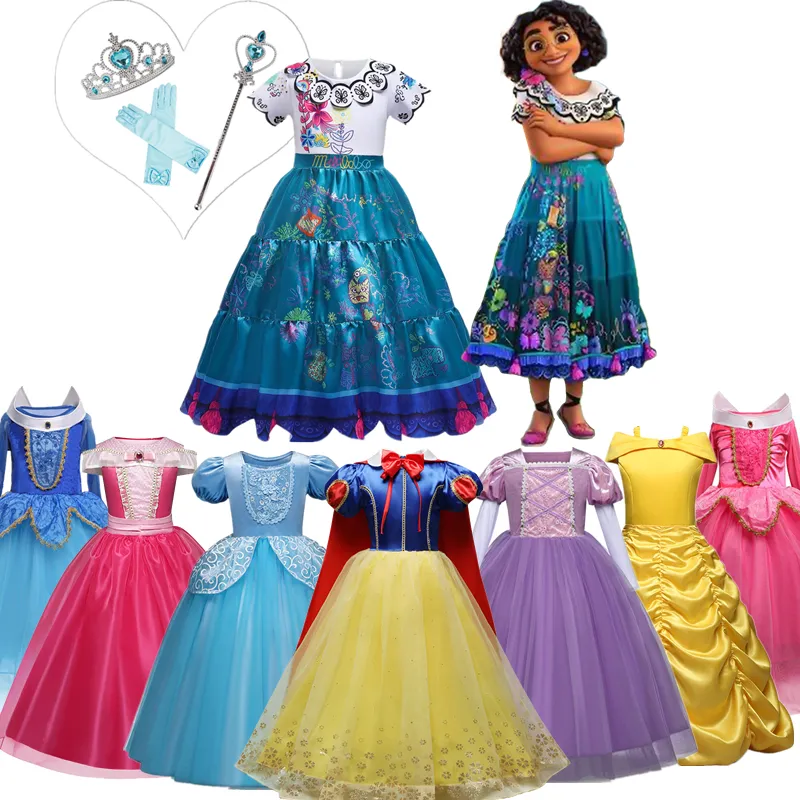 Kids Encanto Madriga Cosplay Costumes Children Halloween Princess Dress Up Evening Tutu Vestidos Baby Girls Carnival Party Gown 220620