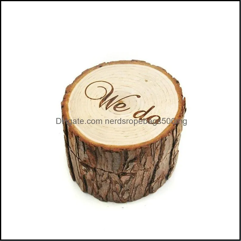 Wedding Rings Bearer Box Rustic Proposal Ring Boxes Engagement Box Wooden Rings Box Wedding Gifts Party Favor RRE13352