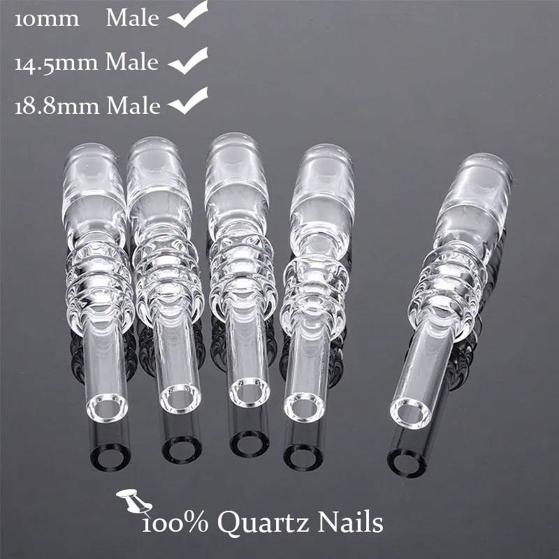 100% kwarcowy paznokcie końcówki z 10 mm 14 mm 18 mm męskie akcesoria do palenia palenia dla mini Nector Glass Water Bongs Paznokcie GQB19