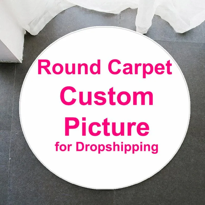 Carpets Custom Design 3D Print Round для гостиной анти -скользит коврик мягкий удобный домашний декор коврики настройка