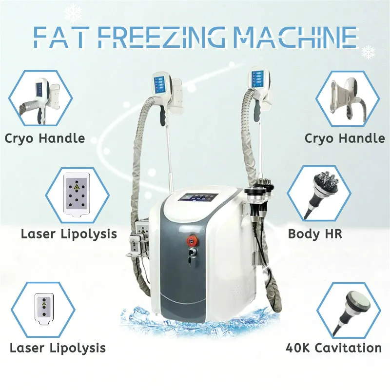 vente cryolipolyse congélation des graisses amincissant la machine 2 cryo poignées cool body sculpting cryolipolyse ultrasons cavitation RF lipolaser