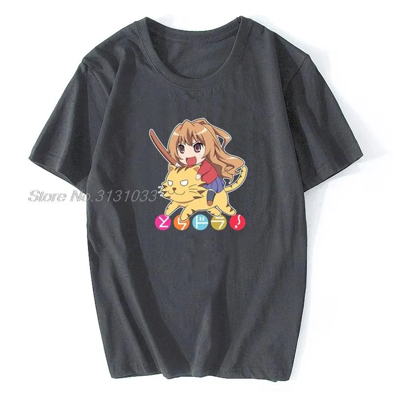 T-shirts masculins hentai pour hommes toradora chibi drôle de mode coton tshirt thes anime tees haruku streetwear