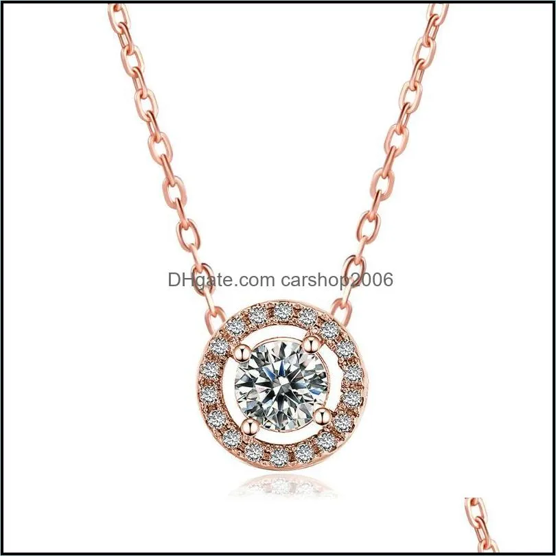 pendant necklaces zhouyang wedding for women classic round micro mosaic cubic zirconia multicolor fashion jewelry n095 n096 n097 n098