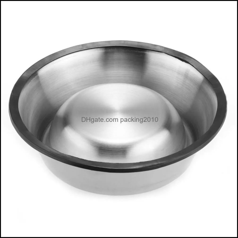 Stainless Dog Bowl Pets Steel Standard Pet Dog bowls Puppy Cat Food or Drink Water Bowl Dish 77